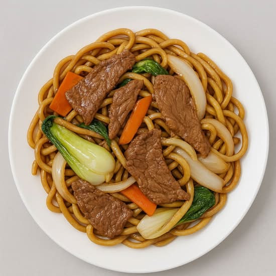 F6. Beef Chow Mein - 牛肉炒麵
